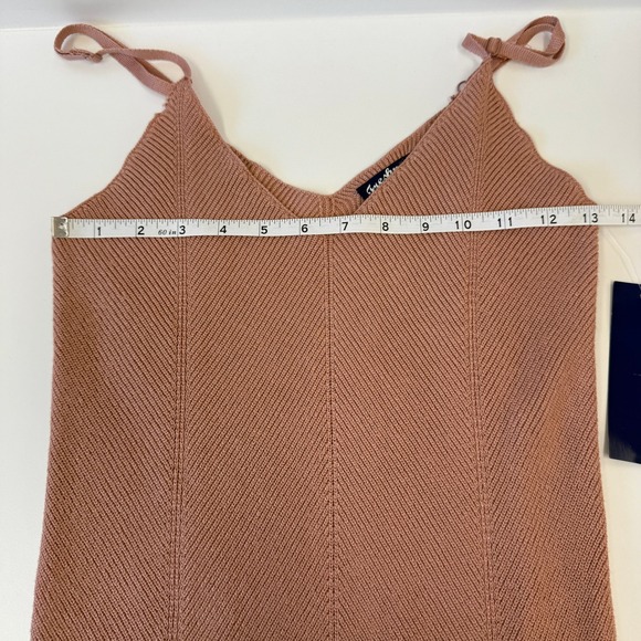 FRESHMAN 1996 Soft Pink Ribbed Knit Tank Dress Midi Sleeveless size Small 90s - Picture 10 of 10